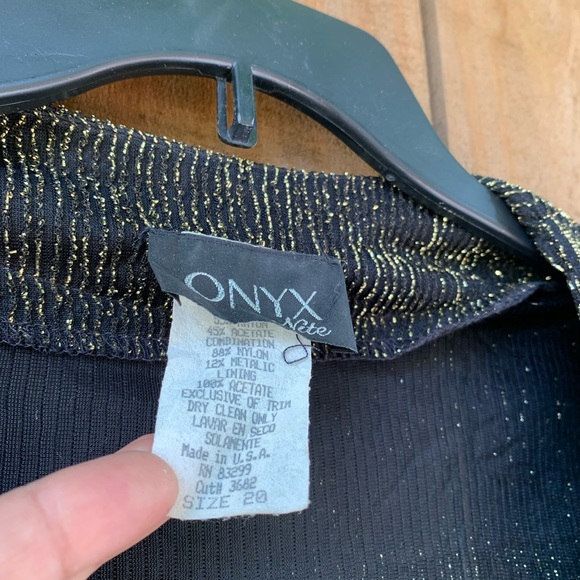 80s Vintage Onix Nite 3/4 long sleeve top size 20. - Picture 5 of 8